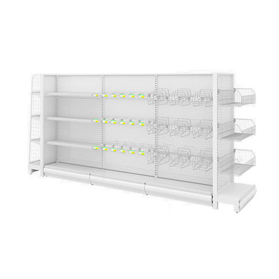 شراء 5-Shelf Metal Supermarket Gondola Display Rack 80kg Capacity online manufacture
