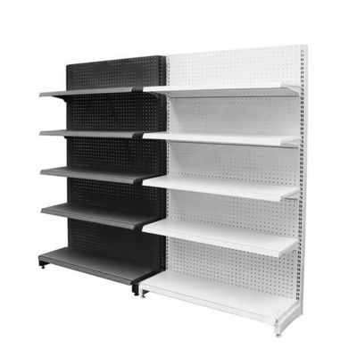 شراء Customizable 5-Shelf Metal Gondola Display for Supermarkets 80kg Capacity online manufacture