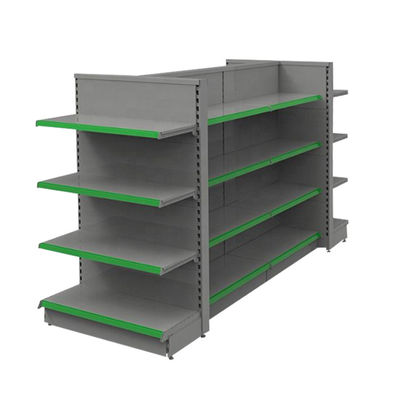شراء Metallic Supermarket Gondola Shelving 5-Shelf Retail Display Rack online manufacture
