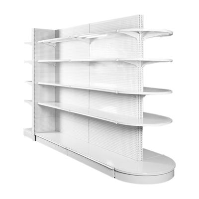 شراء Metallic Supermarket Shelving 5-Shelf Light Duty Gondola Display online manufacture