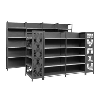 شراء Metallic Gondola Supermarket Shelves 5-Tier Customizable Retail Rack online manufacture