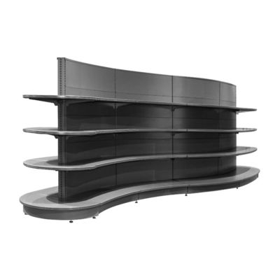 شراء Double-Sided Supermarket Shelves 5-Tier Metallic Gondola Rack online manufacture