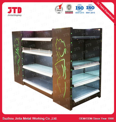 شراء 4 طبقات زجاج الجرف سوبر ماركت المكياج رفوف 1600 مم الثقيلة online manufacture