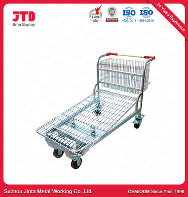 شراء 60L 2 Tier Cart on Wheels 5 Inch PU Wheels Chrome Plate online manufacture