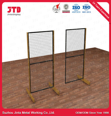 شراء رفوف عرض جندول SGS 1500mm رف سلك أسود مع خطافات online manufacture