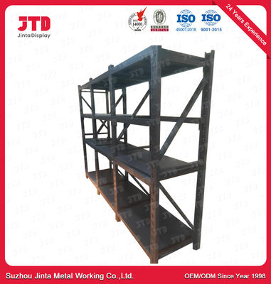 شراء 500kgs رفوف المستودعات المعدنية BV 4 أرفف فولاذية ملحومة باللون الأسود online manufacture