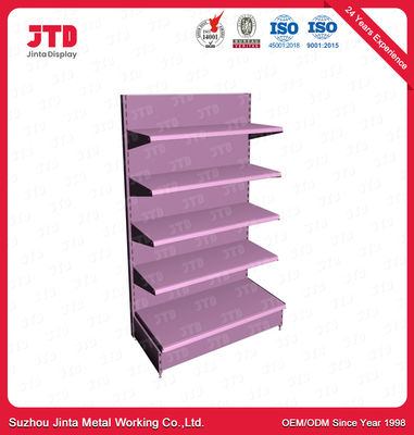 شراء 400mm 1500mm رف سوبر ماركت من جانب واحد 5 طبقات بنفسجي online manufacture