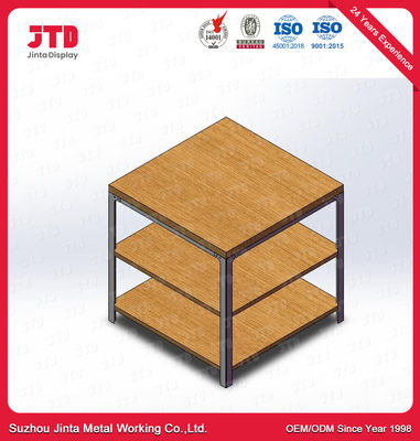 شراء 150kgs وحدة رفوف الخشب المعدني MDF 3 رفوف عرض الطبقة online manufacture