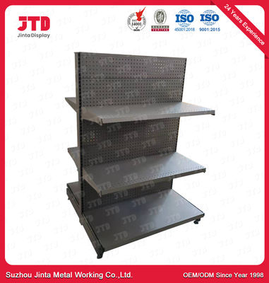 شراء 3 طبقات مزدوجة من جانب سوبر ماركت عرض رفوف رمادي Q195 الصلب online manufacture