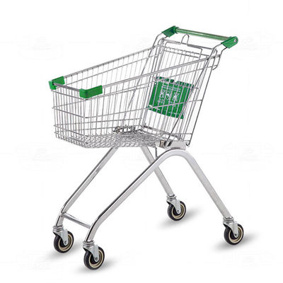 الشعارات المخصصة المريحة عربات التسوق المعدنية عربة للتسوق في المتاجر 60L-240L