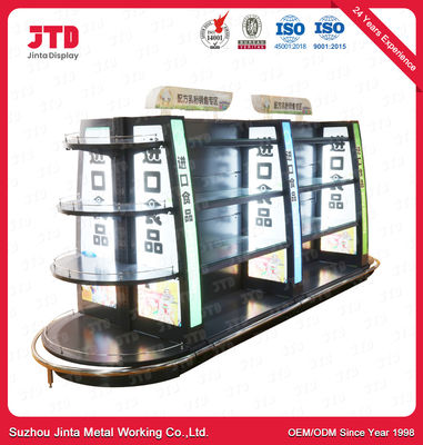 300mm مزدوج الوجهين الجندول رفوف السوبر ماركت ISO9001 نصف دائرة الرف