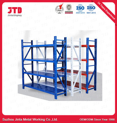 4000mm 2000kgs 4 طبقات الصلب الرف الأزرق 4 أرفف تخزين القدم