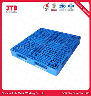 واجب ثقيل HDPE البلاستيك البليت اللون الأزرق أرفف المستودعات استخدام